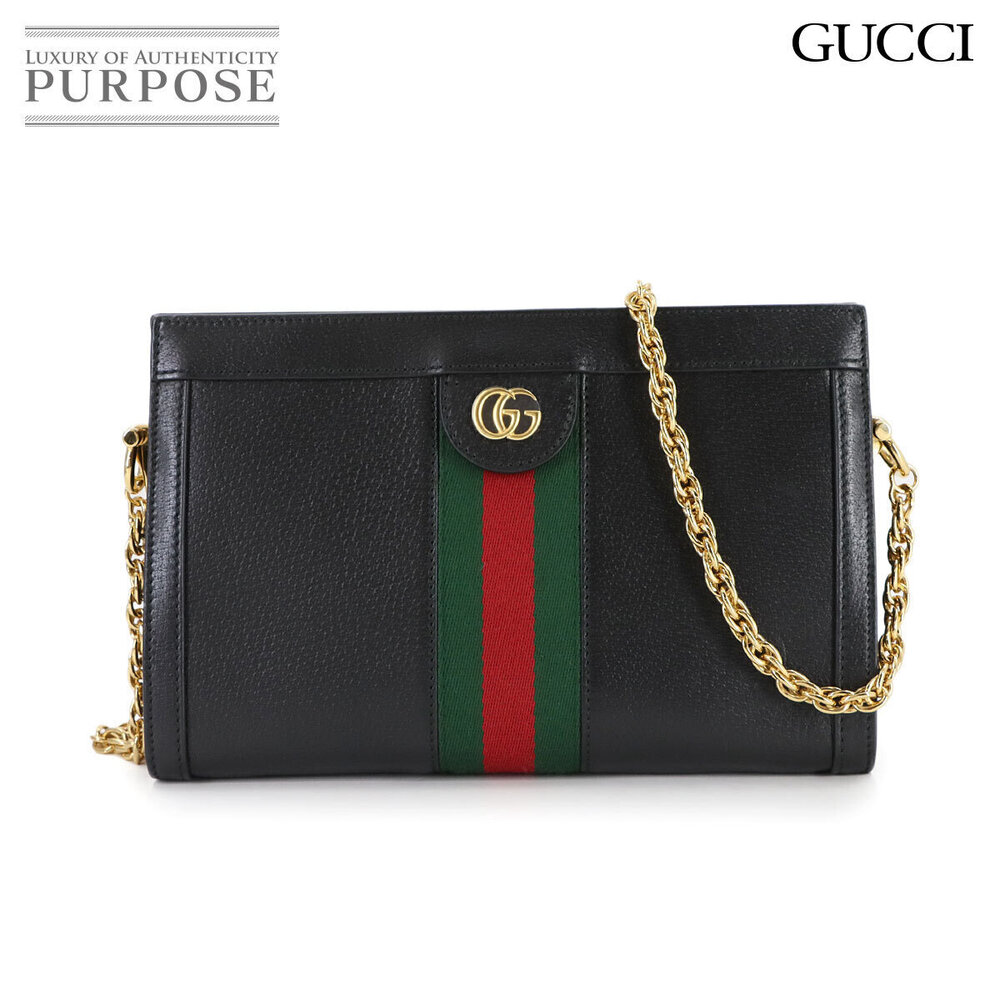 Gucci Ophidia Leather Shoulder Bag Black